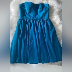 Greylin Blue Strapless Mini Dress